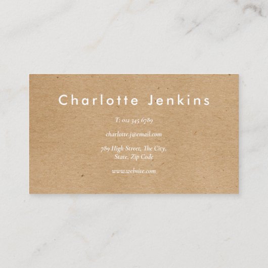 Minimalistische Kraft Moderne Professional Visitekaartje (Achterkant)