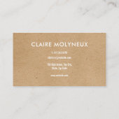 Minimalistische Kraft moderne professional Visitekaartje (Achterkant)