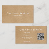 Minimalistische Kraft moderne professionele QR-cod Visitekaartje