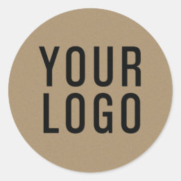 Minimalistische Kraft Paper Business Logo Sticker