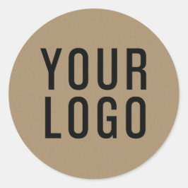Minimalistische Kraft Paper Business Logo Sticker