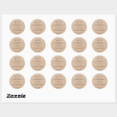 Minimalistische Kraft Script Bakkerij Ingredienten Ronde Sticker (Vel)