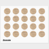 Minimalistische Kraft Script Ingredientenlijst Bak Ronde Sticker (Vel)