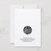 Minimalistische Kraft Signature Script Order Harte Bedankkaart (Achterkant)