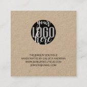 Minimalistische Kraft Signature Script Order Harte Vierkante Visitekaartje (Achterkant)