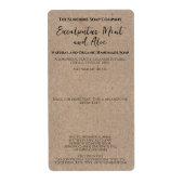 Minimalistische Kraft stijl zeep verpakking label (Voorkant)