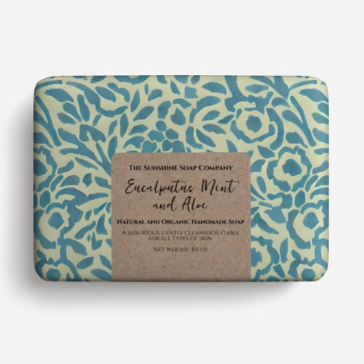 Minimalistische Kraft stijl zeep verpakking label