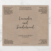 Minimalistische kraft waterdichte cosmetica fleset sparkling wijnetiket (Enkel label)