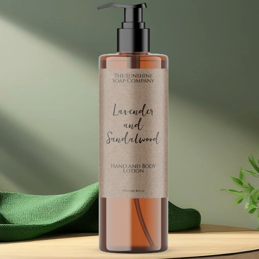 Minimalistische kraft waterdichte cosmetica fleset sparkling wijnetiket