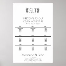 Minimalistische krans ornament huwelijkslogo zitpl