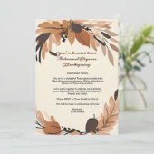 Minimalistische Krans Thanksgiving Dankbaarheid Kaart (Staand voorkant)