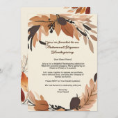 Minimalistische Krans Thanksgiving Dankbaarheid Kaart (Voorkant / Achterkant)