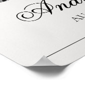 Minimalistische krantenstijl Bruiloft Welkomstbord Poster (Hoek)