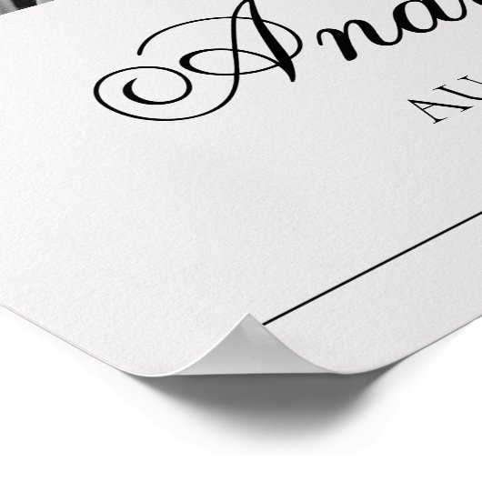 Minimalistische krantenstijl Bruiloft Welkomstbord Poster (Hoek)