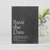 Minimalistische krijtbord Save the Date-definitie Date (Staand voorkant)