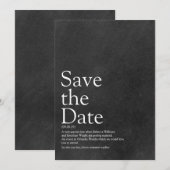 Minimalistische krijtbord Save the Date-omschrijvi Save The Date (Voorkant / Achterkant)