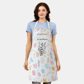 Minimalistische Kruidenfluisteraar met pastel abst Schort (Gedragen)