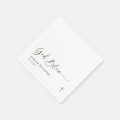 Minimalistische kruis gepersonaliseerde doop servet (Hoek)