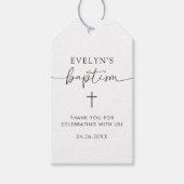 Minimalistische Kruis Persoonlijke Dank Je Wel Doo Cadeaulabel (Voorkant)