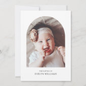 Minimalistische kruisdoop en doopfoto kaart (Achterkant)