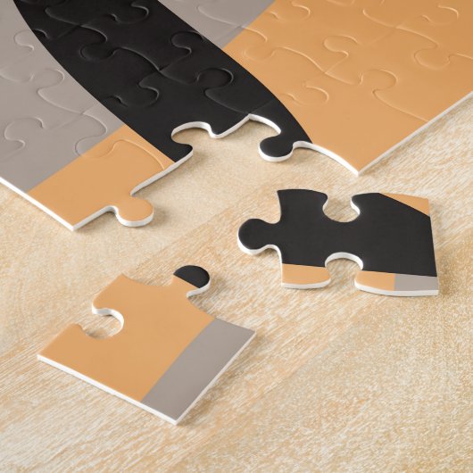 Minimalistische kunst aan de muur legpuzzel (Zijkant)