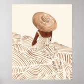 Minimalistische kunst Abstracte vrouw jurk geometr Poster (Voorkant)