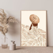 Minimalistische kunst Abstracte vrouw jurk geometr Poster