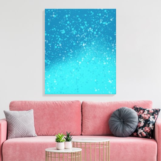 Minimalistische kunst: Gebroken ijs Canvas Afdruk (Insitu (Woonkamer))