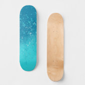 Minimalistische kunst: Gebroken ijs Persoonlijk Skateboard (Voorkant)