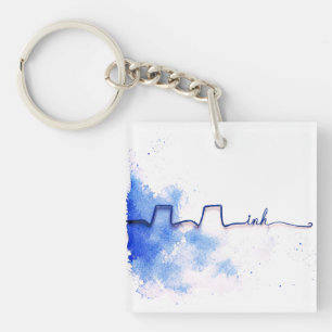 Minimalistische kunst inh. Inhalatietherapeut on Sleutelhanger