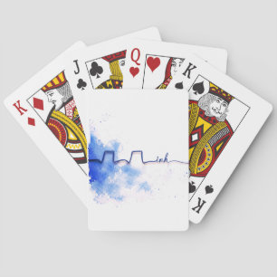 Minimalistische kunst Inhalatietherapeut ontwerp Pokerkaarten