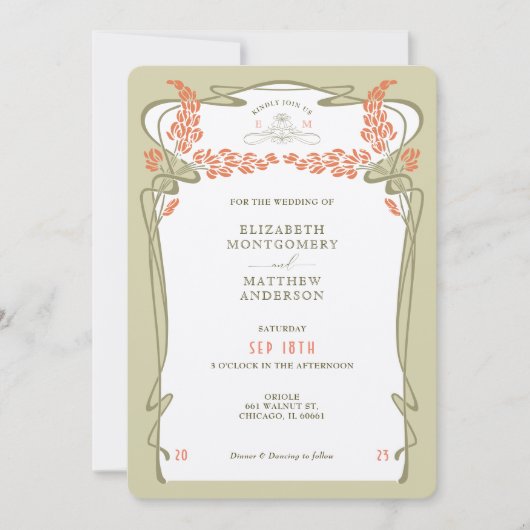 minimalistische kunst van de uitnodiging voor het (Voorkant)