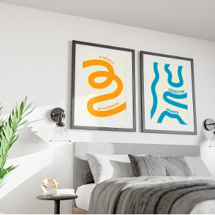 Minimalistische kunst voor de slaapkamer en woonka poster