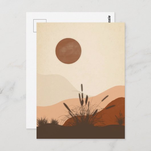 Minimalistische kunst. Voor een zachte boodschap. Briefkaart (Voorkant / Achterkant)