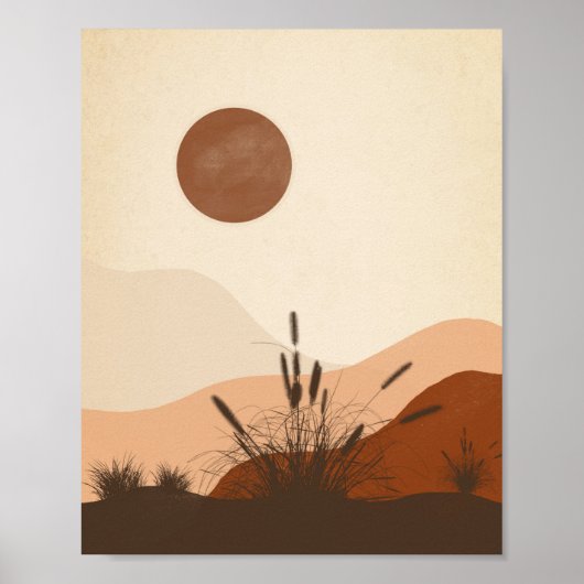 Minimalistische kunst. Wanddecoratie Poster (Voorkant)