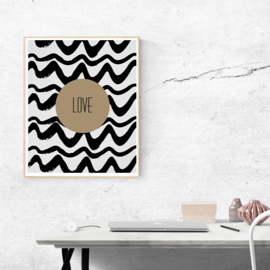 Minimalistische kunstdrukken Abstracte cirkelliefd Poster