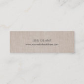 Minimalistische Kunstenaar Eenvoudig Gewoon Linnen Mini Visitekaartje (Achterkant)