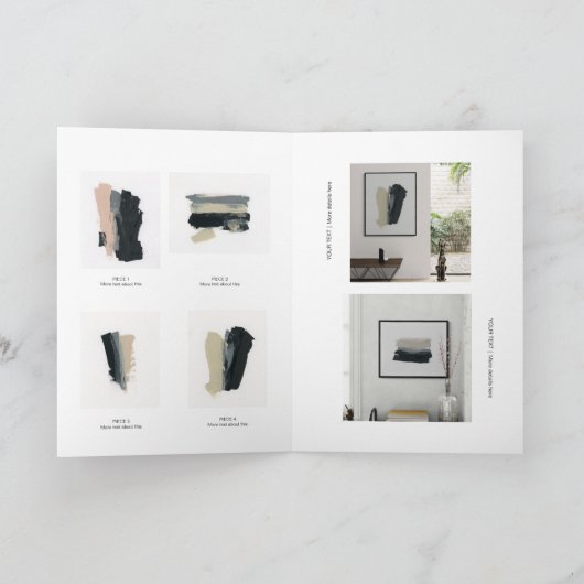 Minimalistische kunstenaarsbrochure Sjabloon (Binnen)