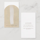 Minimalistische kunstenaarsverf Neutraal Abstract Afsprakenkaartje (Voorkant / Achterkant)