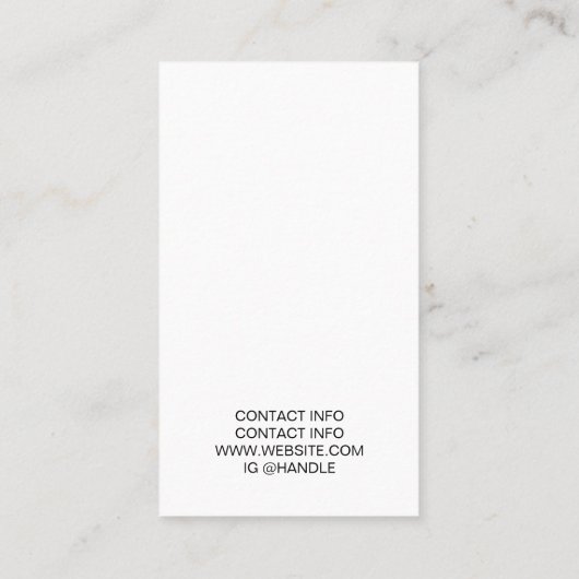 Minimalistische kunstfotokunstenaar visitekaartje (Achterkant)