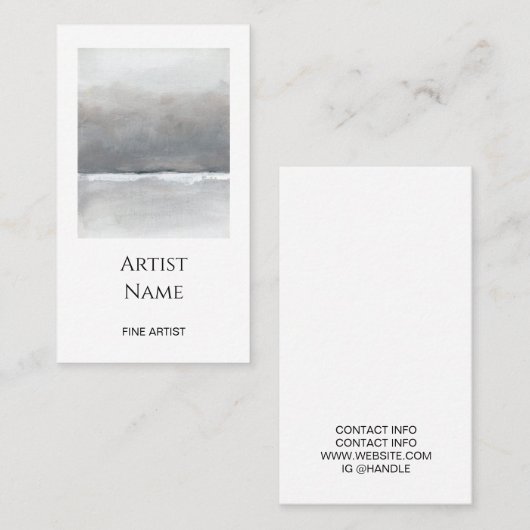 Minimalistische kunstfotokunstenaar visitekaartje (Voorkant / Achterkant)