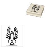 Minimalistische kunstkrab rubberstempel (Gestempeld)
