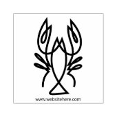 Minimalistische kunstkrab rubberstempel (Afrduk)