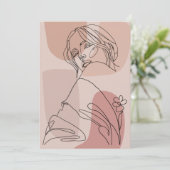 Minimalistische kunstkunst met een Mode voor het t Bedankkaart (Staand voorkant)