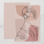 Minimalistische kunstkunst met een Mode voor het t Bedankkaart (Voorkant / Achterkant)