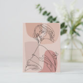 Minimalistische kunstkunst met een Mode voor het t Briefkaart (Staand voorkant)