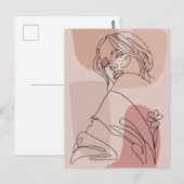 Minimalistische kunstkunst met een Mode voor het t Briefkaart (Voorkant / Achterkant)