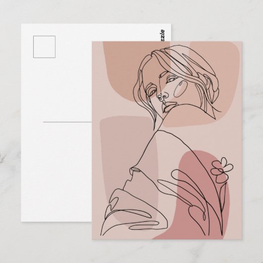 Minimalistische kunstkunst met een Mode voor het t Briefkaart (Voorkant / Achterkant)