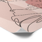 Minimalistische kunstkunst met een Mode voor het t Poster (Hoek)