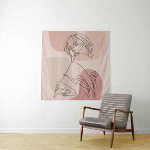 Minimalistische kunstkunst met een Mode voor het t Wandkleed